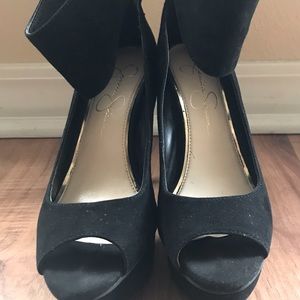 Jessica Simpson Black Suede Heels